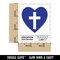 Cross in Heart Christian Waterproof Vinyl Phone Tablet Laptop Water Bottle Sticker Set - 5 Pack